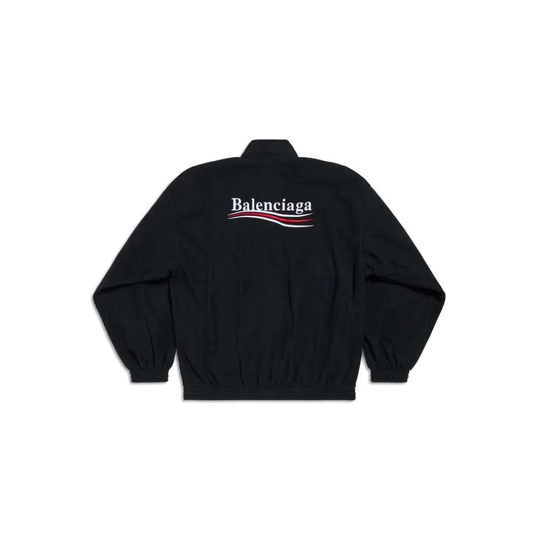 Political Campaign Zip-up Jacket in Black