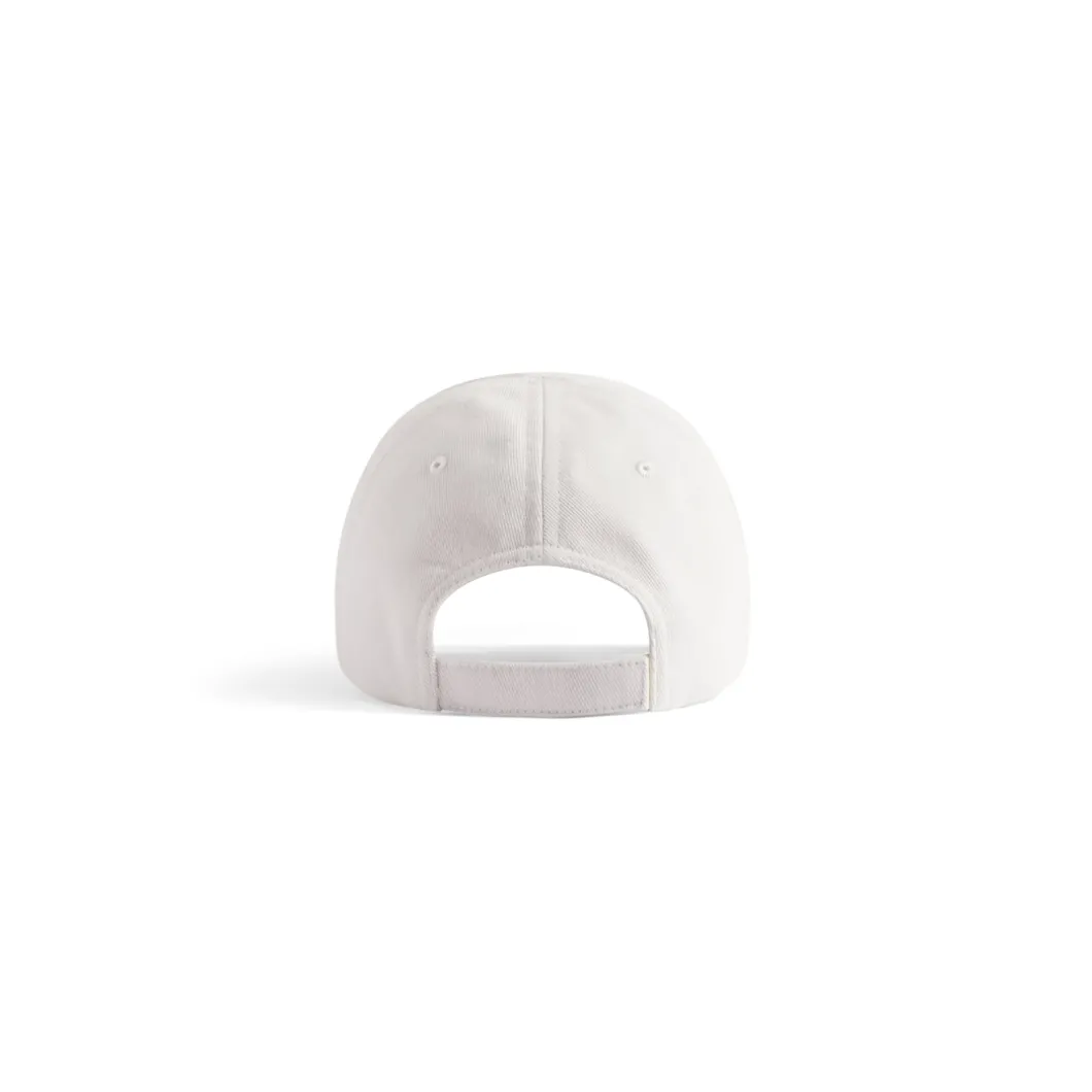 Political Stencil Cap in Off White/black