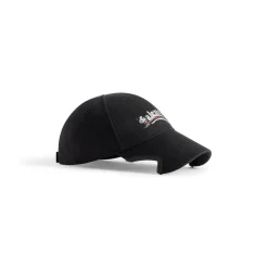 Political Stencil Cap in Black/white