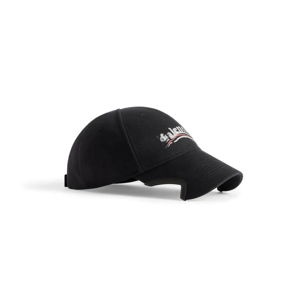 Political Stencil Cap in Black/white