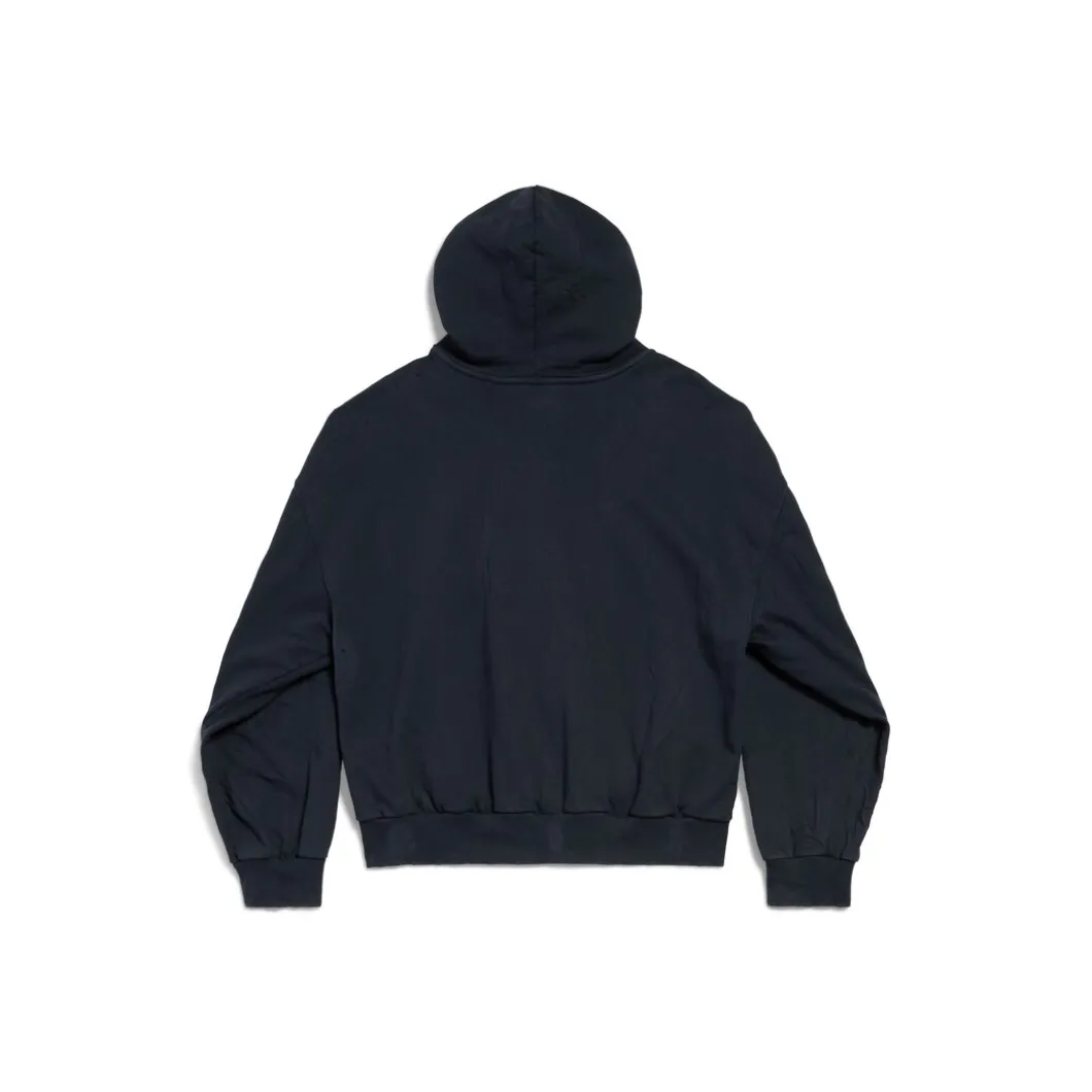 Saint Germain Zip-up Hoodie Regular Fit in Dark Blue