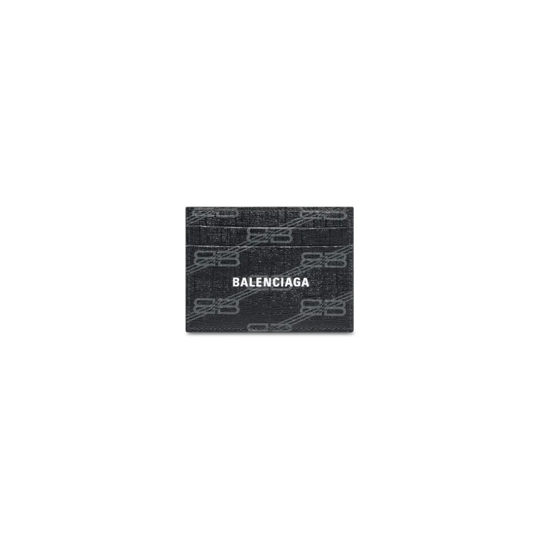Signature Card Holder Bb Monogram Coated Canvas in Black