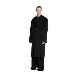Skater Tailored Coat in Black