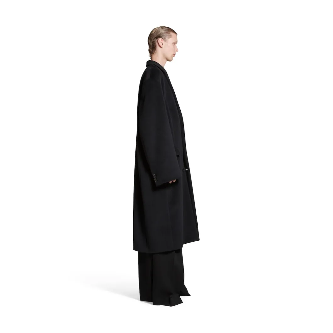 Skater Tailored Coat in Black