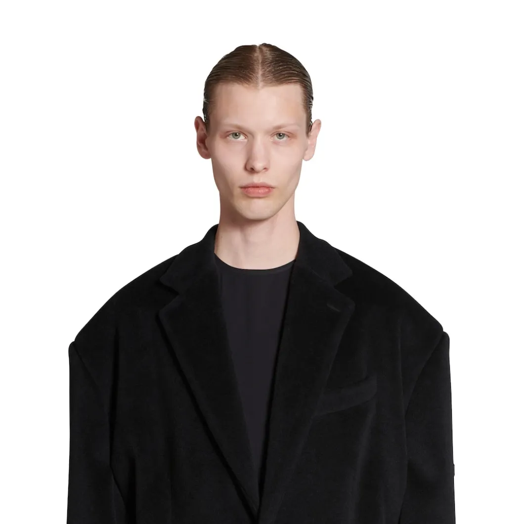 Skater Tailored Coat in Black