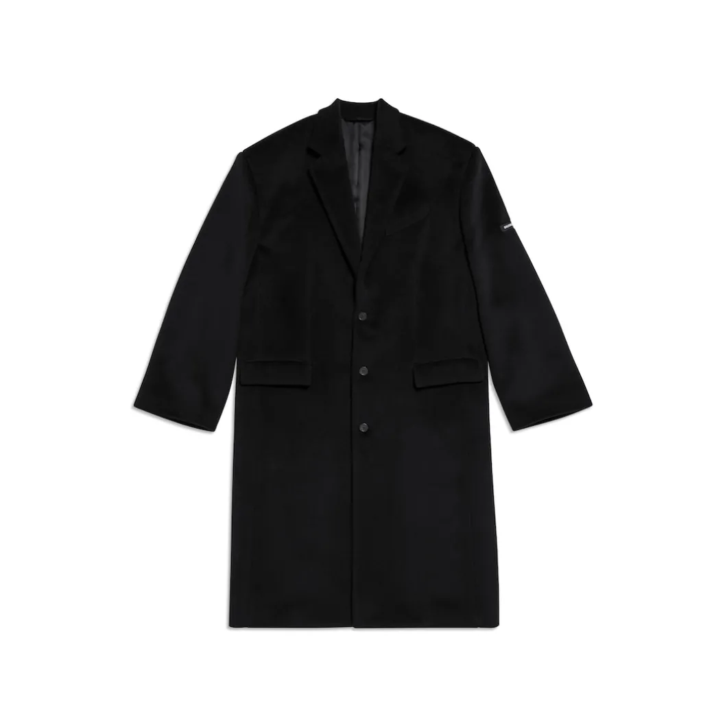 Skater Tailored Coat in Black