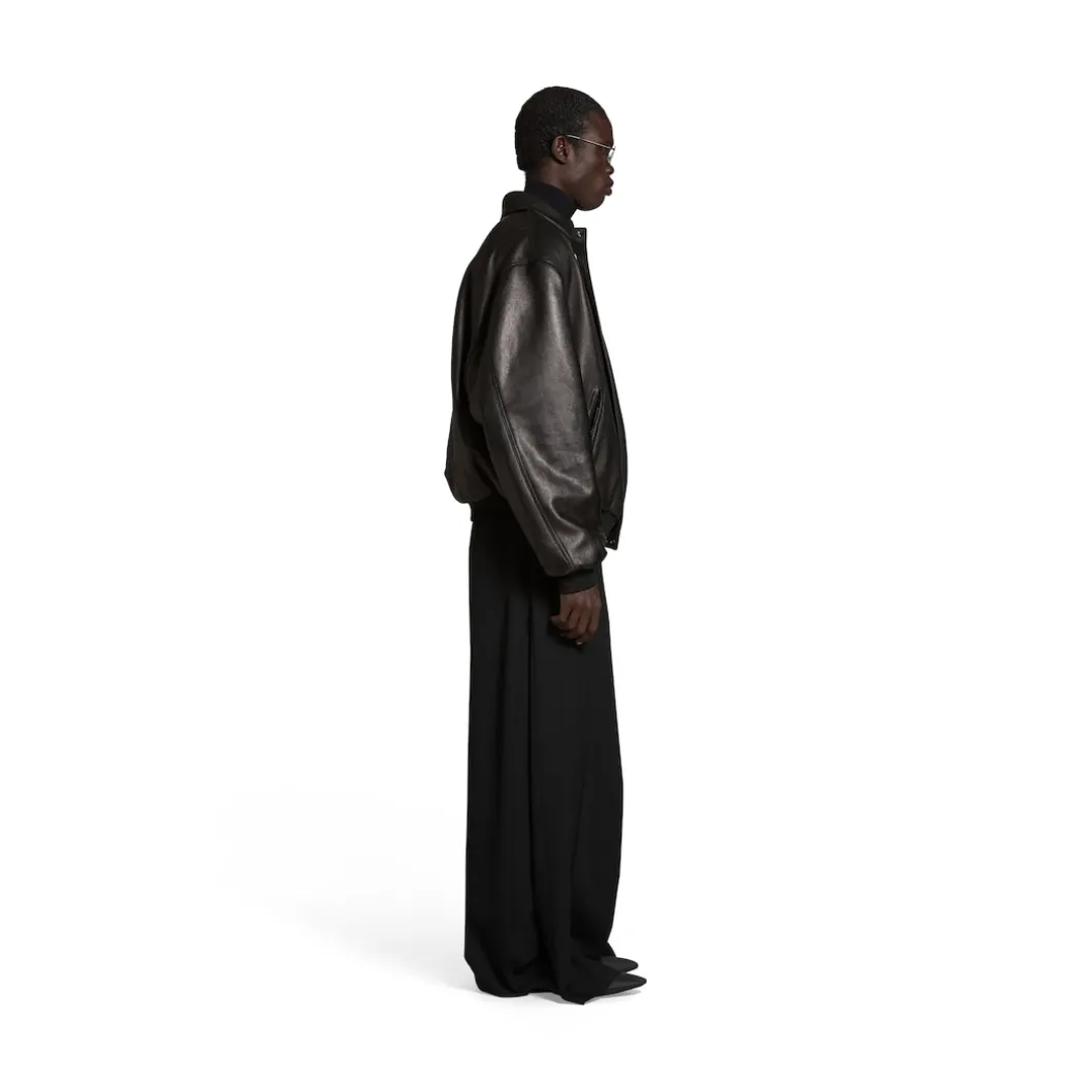 Sporty B Shearling Jacket in Black