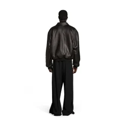 Sporty B Shearling Jacket in Black