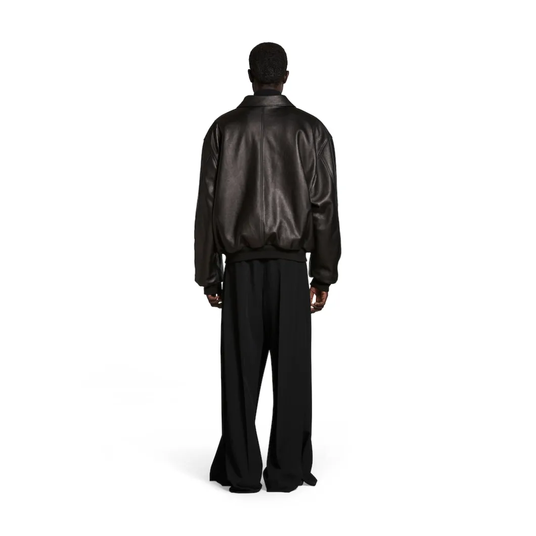 Sporty B Shearling Jacket in Black