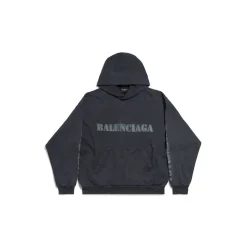 Stencil Type Hoodie Medium Fit in Black