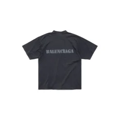 Stencil Type T-shirt Medium Fit in Black
