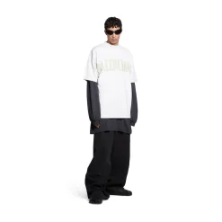 Tape Type T-shirt Medium Fit in White