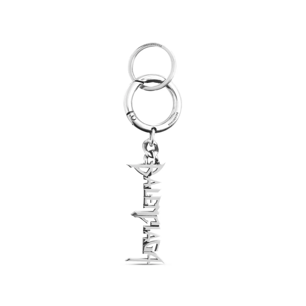 Typo Metal Keychain in Silver