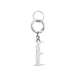 Typo Metal Keychain in Silver