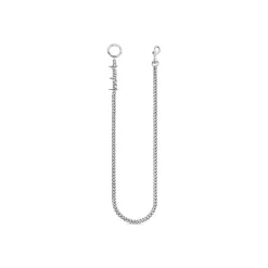 Typo Metal Trouser Chain  in Silver