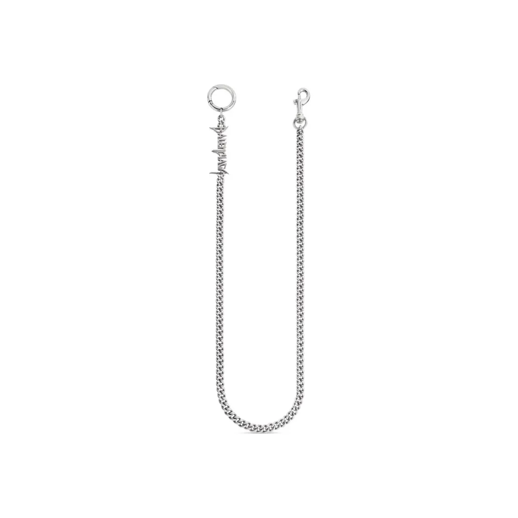 Typo Metal Trouser Chain in Silver