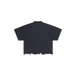 Unity Sports Icon Cropped T-shirt Large Fit in Black/white