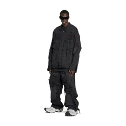 Unity Sports Icon Patchwork Jacket in Black