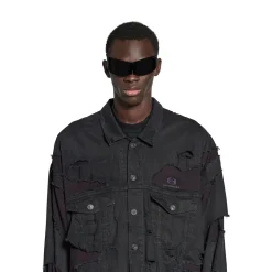 Unity Sports Icon Patchwork Jacket in Black