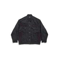 Unity Sports Icon Patchwork Jacket in Black