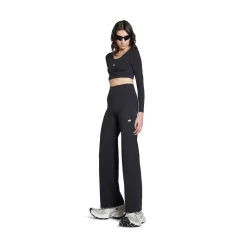 Women's Activewear Flared Slim Pants in Black