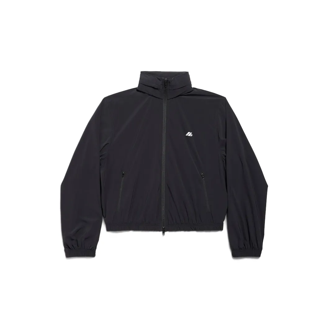 Women's Activewear Shrunk Windbreaker in Black