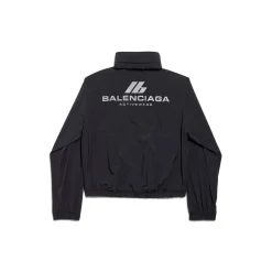 Women's Activewear Shrunk Windbreaker in Black