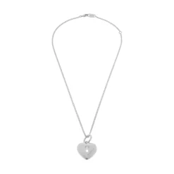 Women's Amour Heart Necklace  in Silver