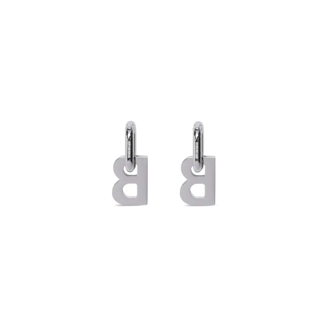 Women's B Chain Xl Earrings in Silver