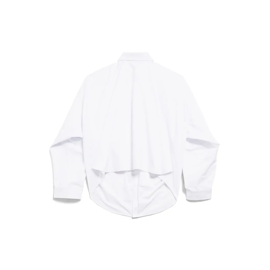 Women's Balenciaga Asymmetric Shirt Large Fit in White