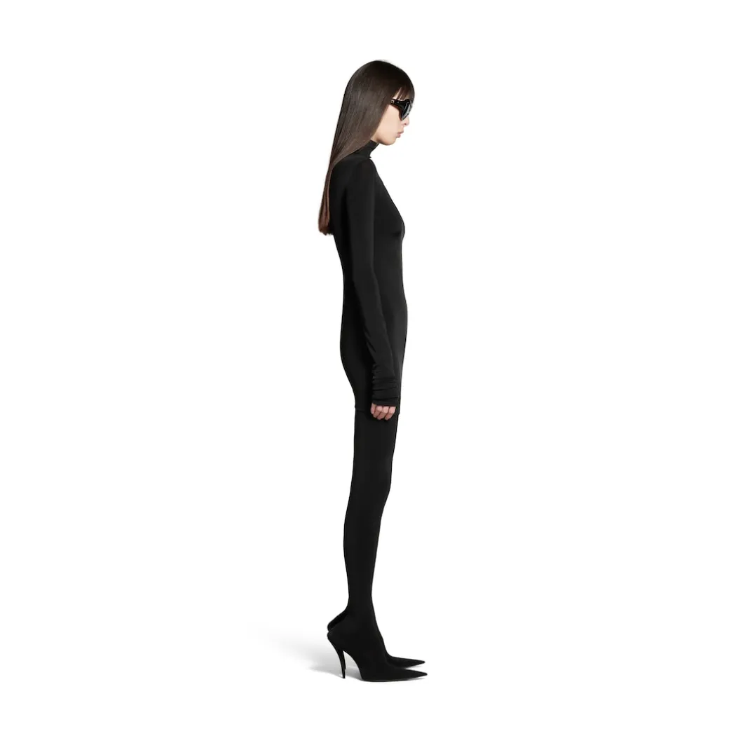 Women's Balenciaga Long Sleeve Mini Dress in Black