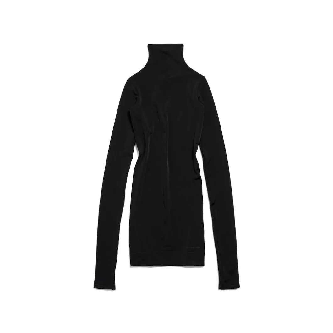 Women's Balenciaga Long Sleeve Mini Dress in Black