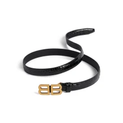 Women's Bb Hourglass Thin Belt in Black