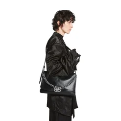 Women's Bb Soft Large Flap Bag in Black