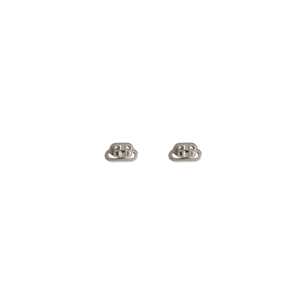 Women's Bb Xs Stud Earrings in Crystal/silver