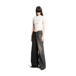 Women's Beverly Hills T-shirt Fitted in Off White/black
