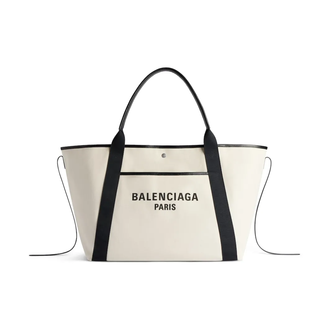 Women's Biarritz Large Tote Bag in Beige/black