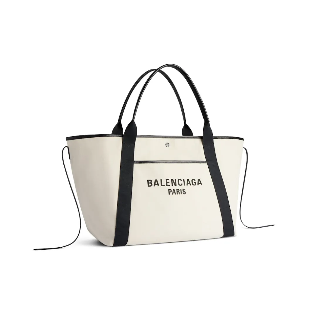 Women's Biarritz Large Tote Bag in Beige/black