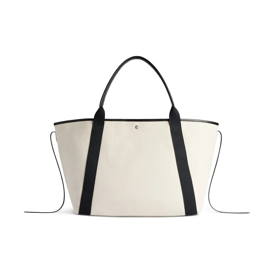 Women's Biarritz Large Tote Bag in Beige/black