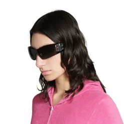 Women's Bossy Mask Sunglasses  in Black