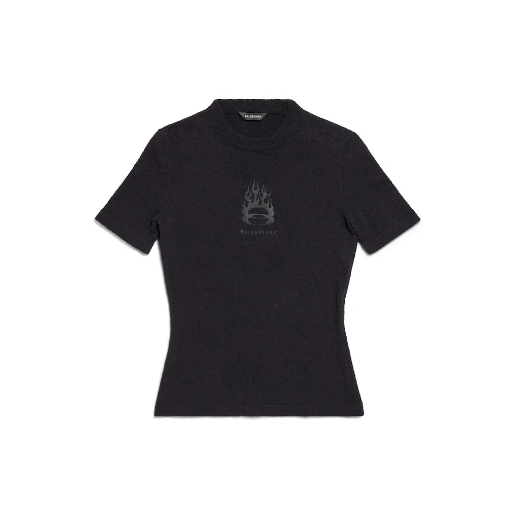 Women's Burning Unity T-shirt Fitted in Black