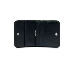 Women's Cash Flap Coin And Card Holder Sparkling Fabric in Silver