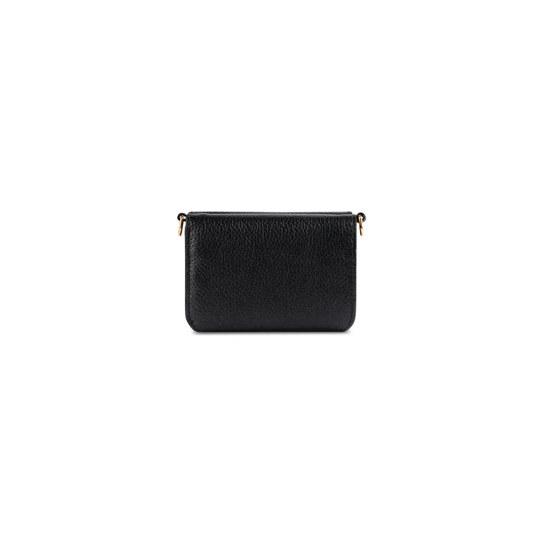 Women's Cash Mini Wallet On Chain in Black/white