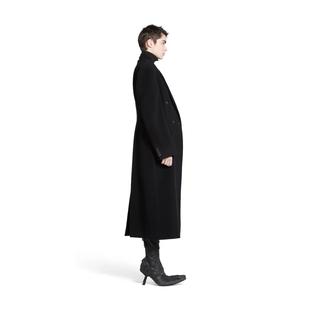 Women's Cinched Coat in Black