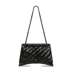 Women's Crush Large Chain Bag Quilted in Black