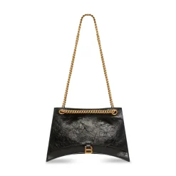 Women's Crush Large Chain Bag in Black