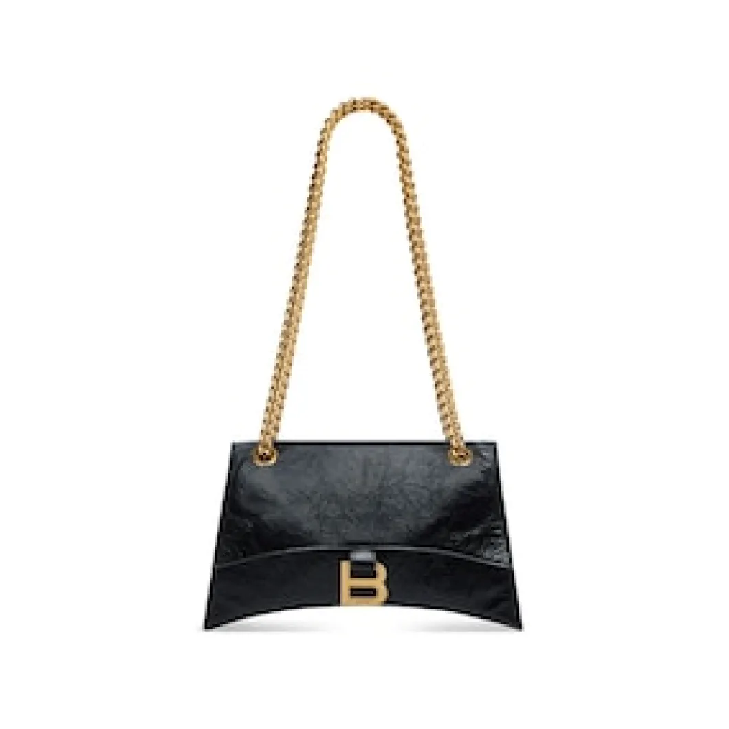 Women's Crush Large Chain Bag in Black