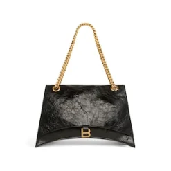Women's Crush Large Chain Bag in Black