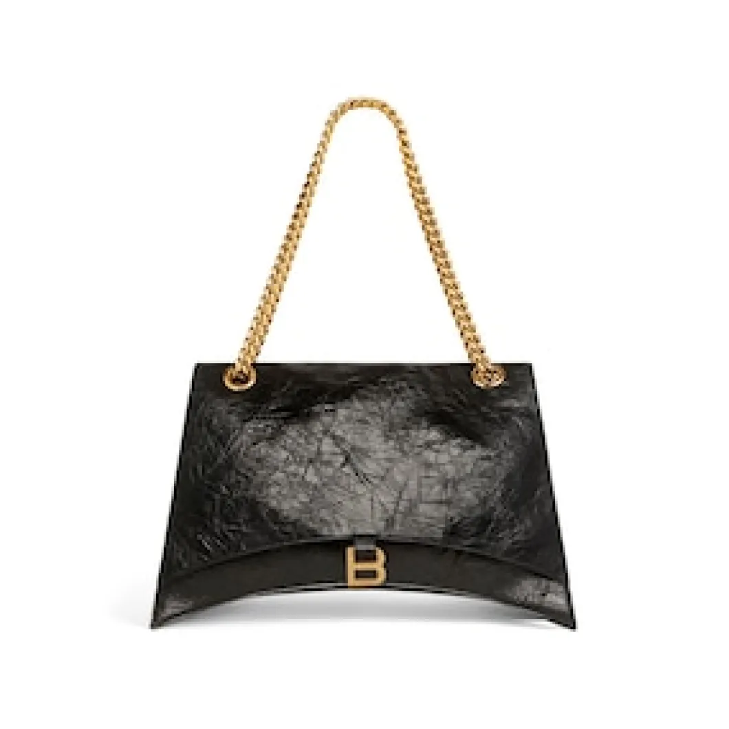 Women's Crush Large Chain Bag in Black