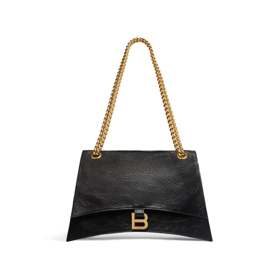 Women's Crush Medium Chain Bag in Black